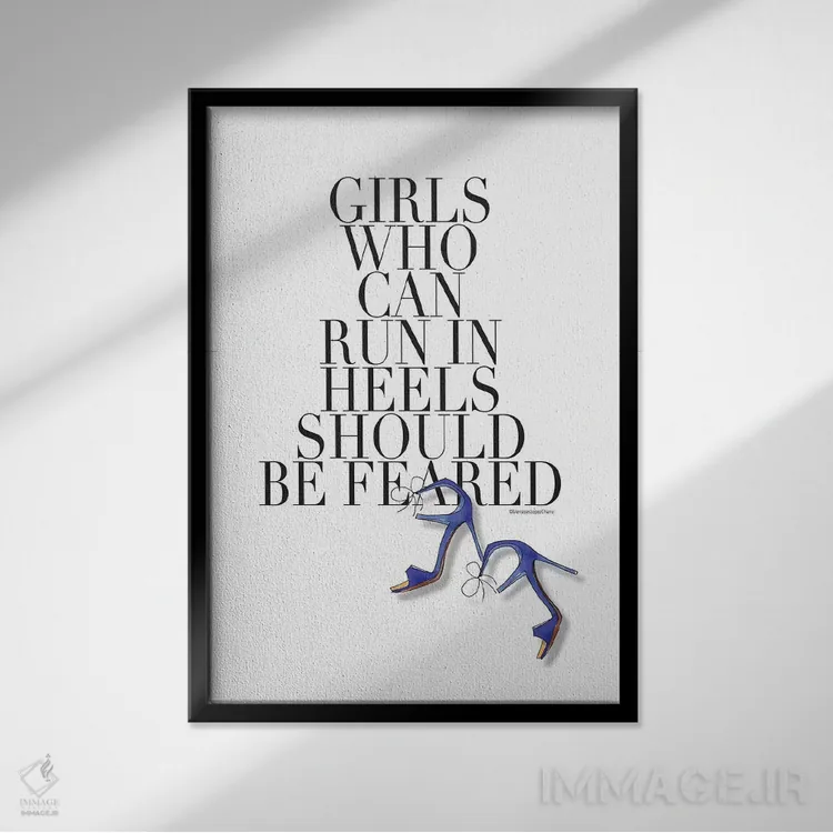 تابلو دکوراتیو "دخترانی که می توانند بدوند" اثر مرسدس لوپز چارو - نمای قابدار مشکی