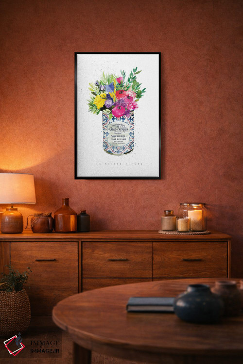 تابلو دکوراتیو "گل های تابستانی در قوطی قدیمی" اثر مرسدس لوپز چارو - D5B