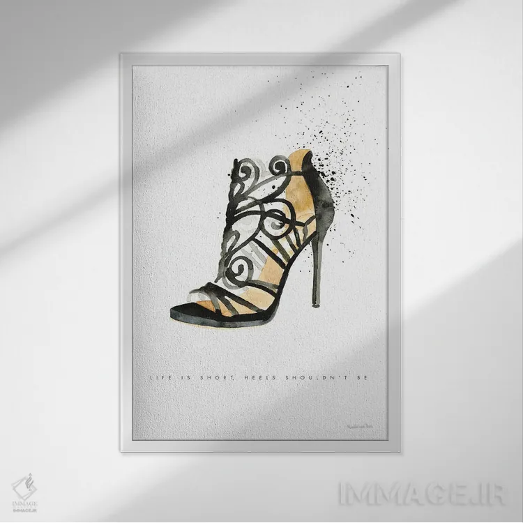 تابلو دکوراتیو "سبک استیلتو II" اثر مرسدس لوپز چارو - نمای قابدار سفید