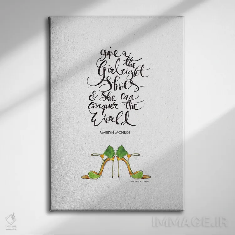 تابلو دکوراتیو "به دختری بده" اثر مرسدس لوپز چارو - نمای روبهرو روی دیوار