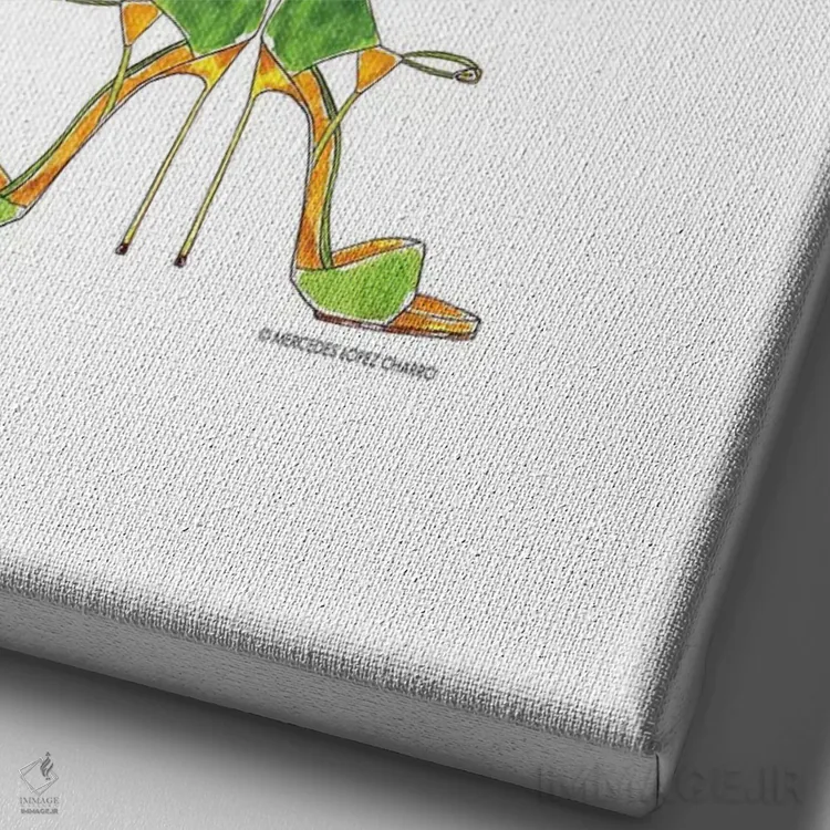 تابلو دکوراتیو "به دختری بده" اثر مرسدس لوپز چارو - نمای نزدیک بافت بوم