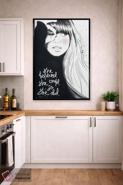 تابلو دکوراتیو "او باور داشت که می تواند" اثر مرسدس لوپز چارو - D1B