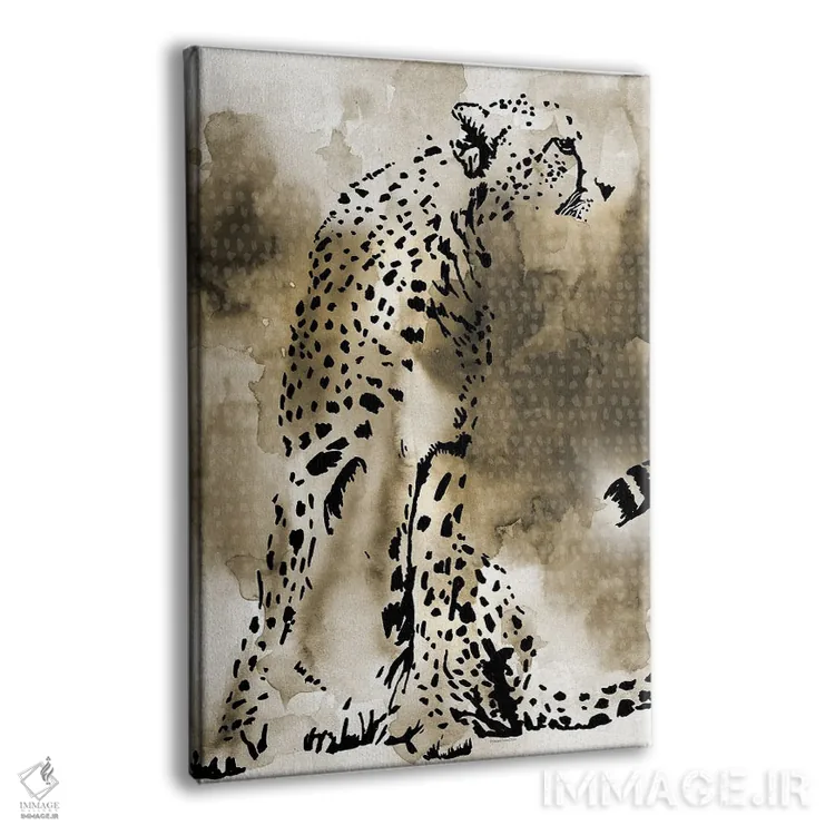 تابلو دکوراتیو "یوزپلنگ" اثر مرسدس لوپز چارو - نمای پرسپکتیو محصول