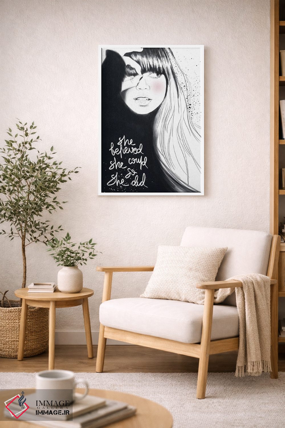 تابلو دکوراتیو "او باور داشت که می تواند" اثر مرسدس لوپز چارو - D5W