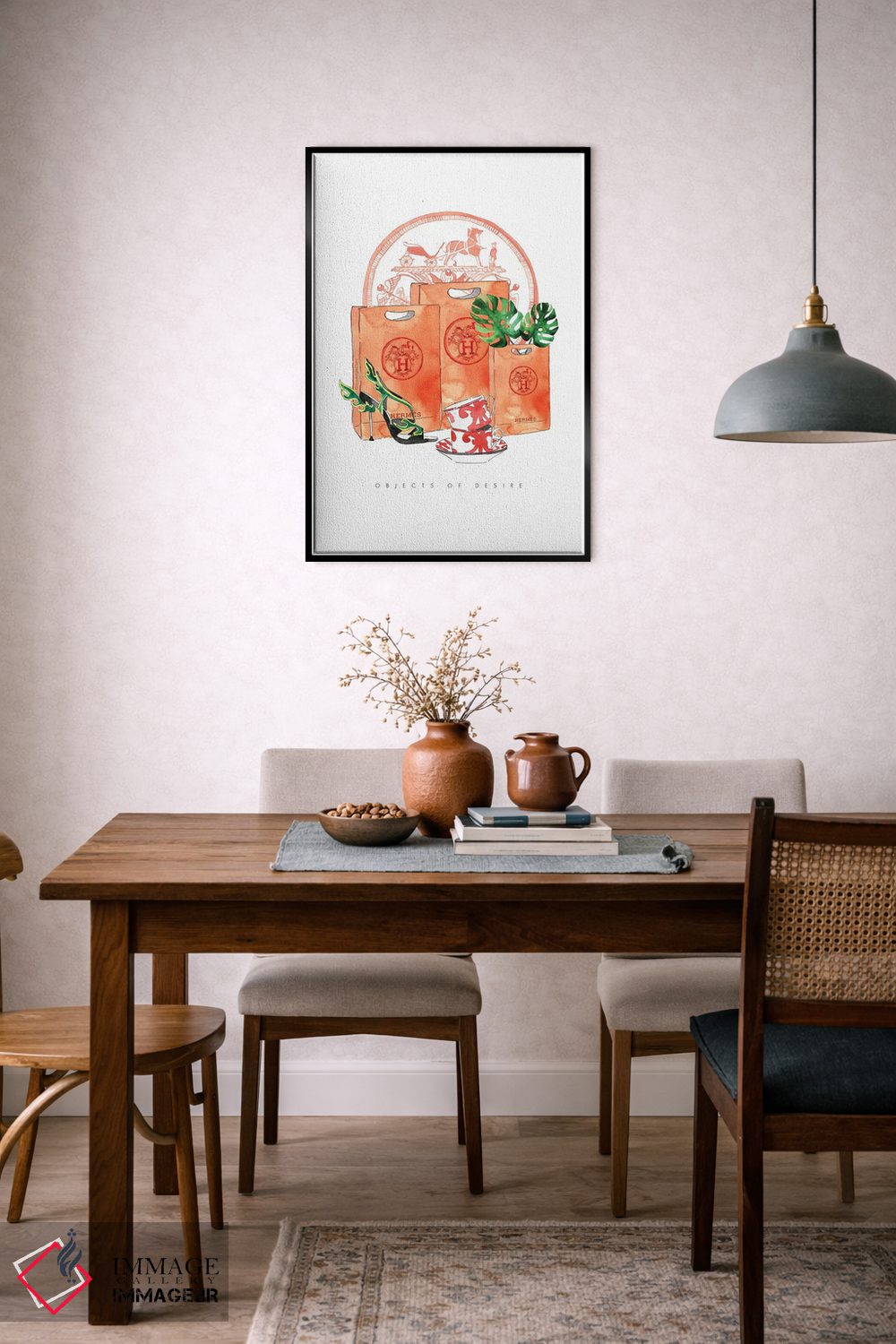 تابلو دکوراتیو "اشیاء آرزوی هرمس" اثر مرسدس لوپز چارو - D6B