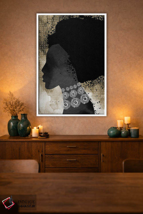 تابلو دکوراتیو "زن آفریقایی با موهای افرو" اثر مرسدس لوپز چارو - D1W