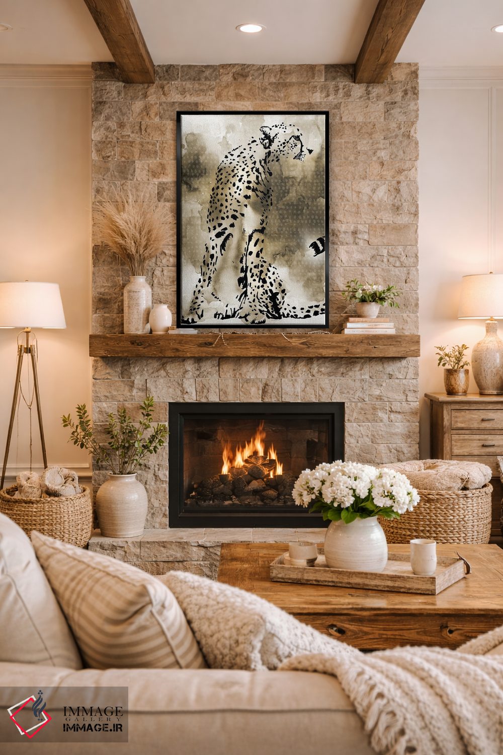 تابلو دکوراتیو "یوزپلنگ" اثر مرسدس لوپز چارو - D2B