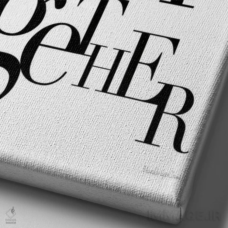 تابلو دکوراتیو "آب را ذخیره کن، با هم دوش بگیر" اثر مرسدس لوپز چارو - نمای نزدیک بافت بوم