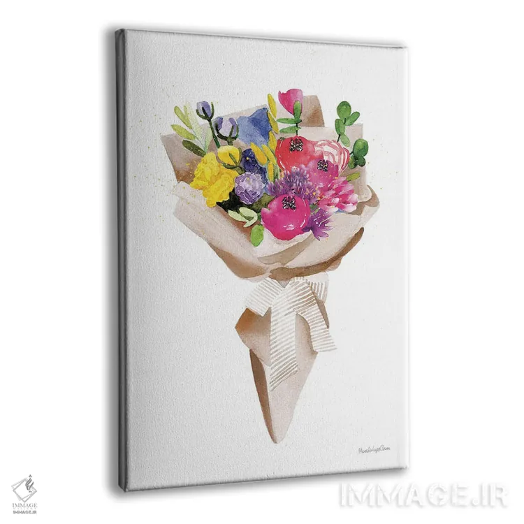 تابلو مینیمال "گل های خوشحال" اثر مرسدس لوپز چارو - نمای پرسپکتیو محصول