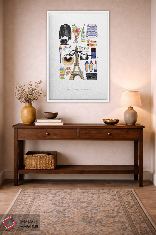 تابلو دکوراتیو "چگونه یک پاریسی باشیم" اثر مرسدس لوپز چارو - D3W