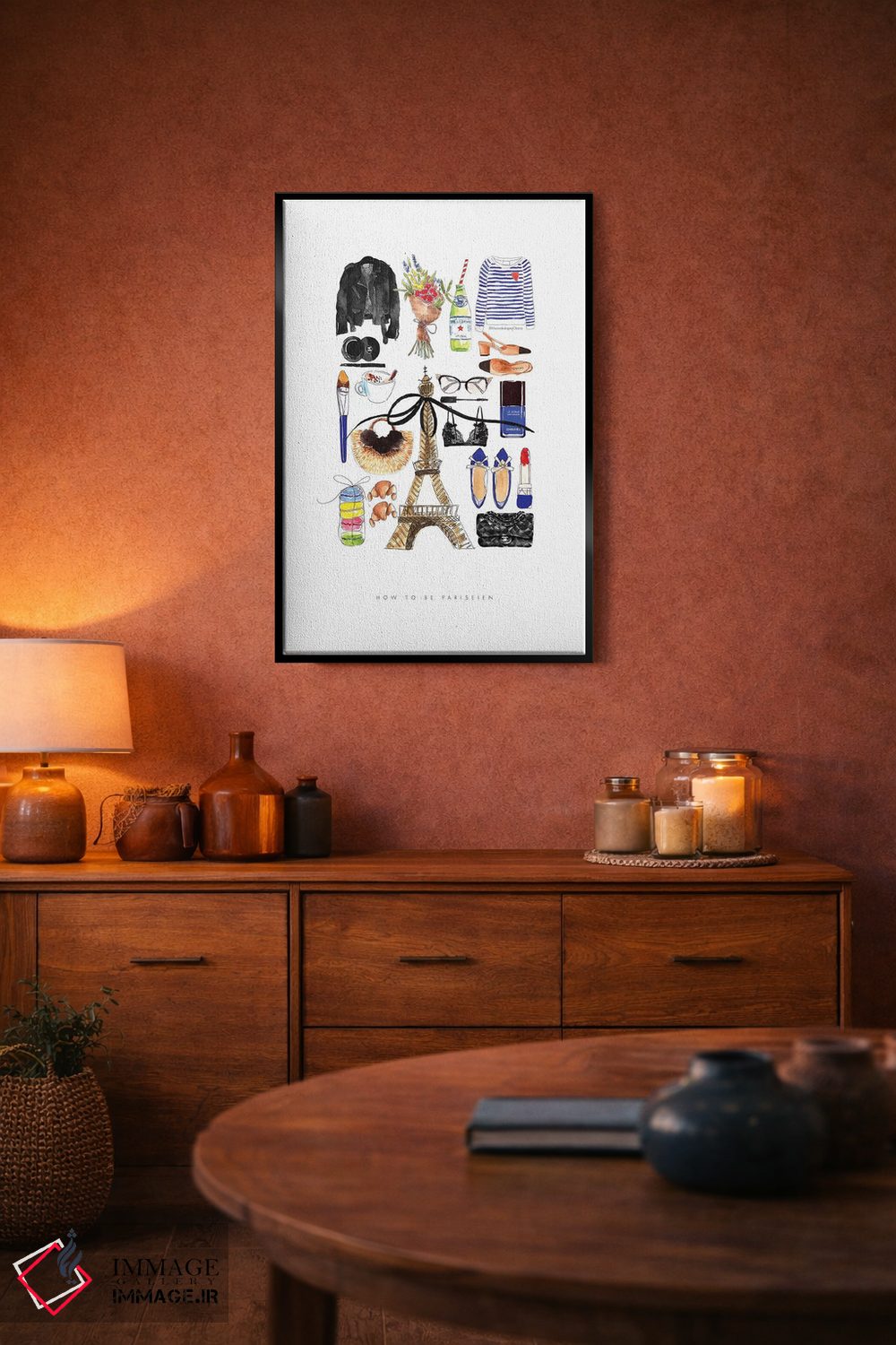 تابلو دکوراتیو "چگونه یک پاریسی باشیم" اثر مرسدس لوپز چارو - D6B