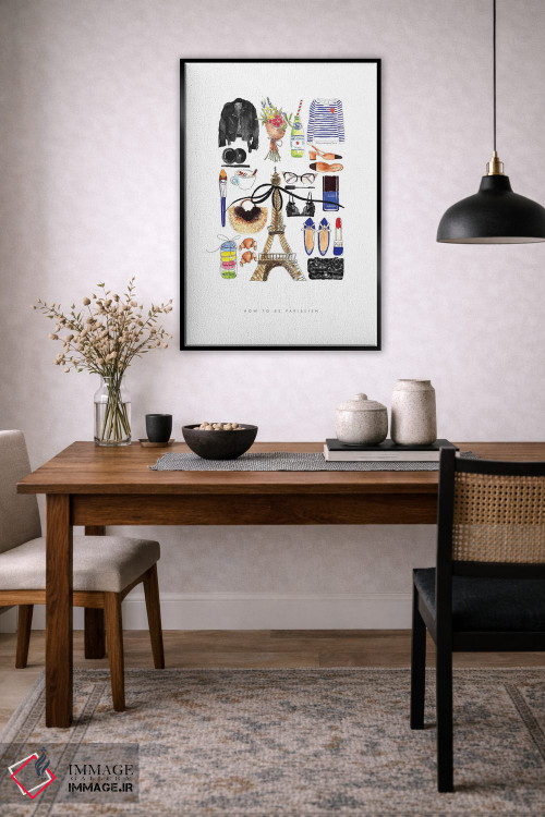 تابلو دکوراتیو "چگونه یک پاریسی باشیم" اثر مرسدس لوپز چارو - D5B