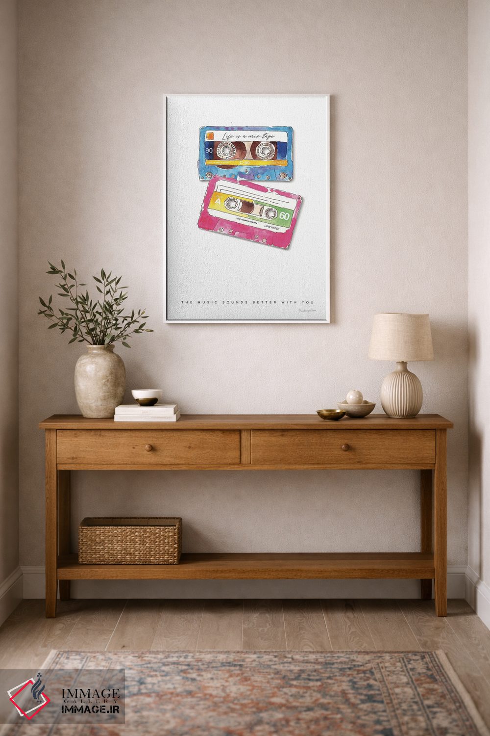 تابلو مینیمال "عشق میکستیپ" اثر مرسدس لوپز چارو - D1W