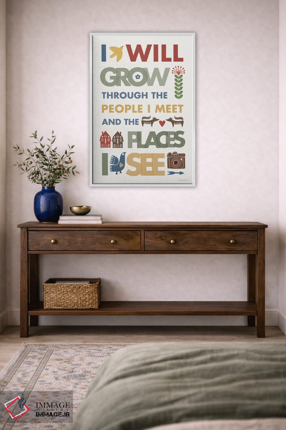 تابلو مینیمال "من رشد خواهم کرد" اثر مرسدس لوپز چارو - D4W