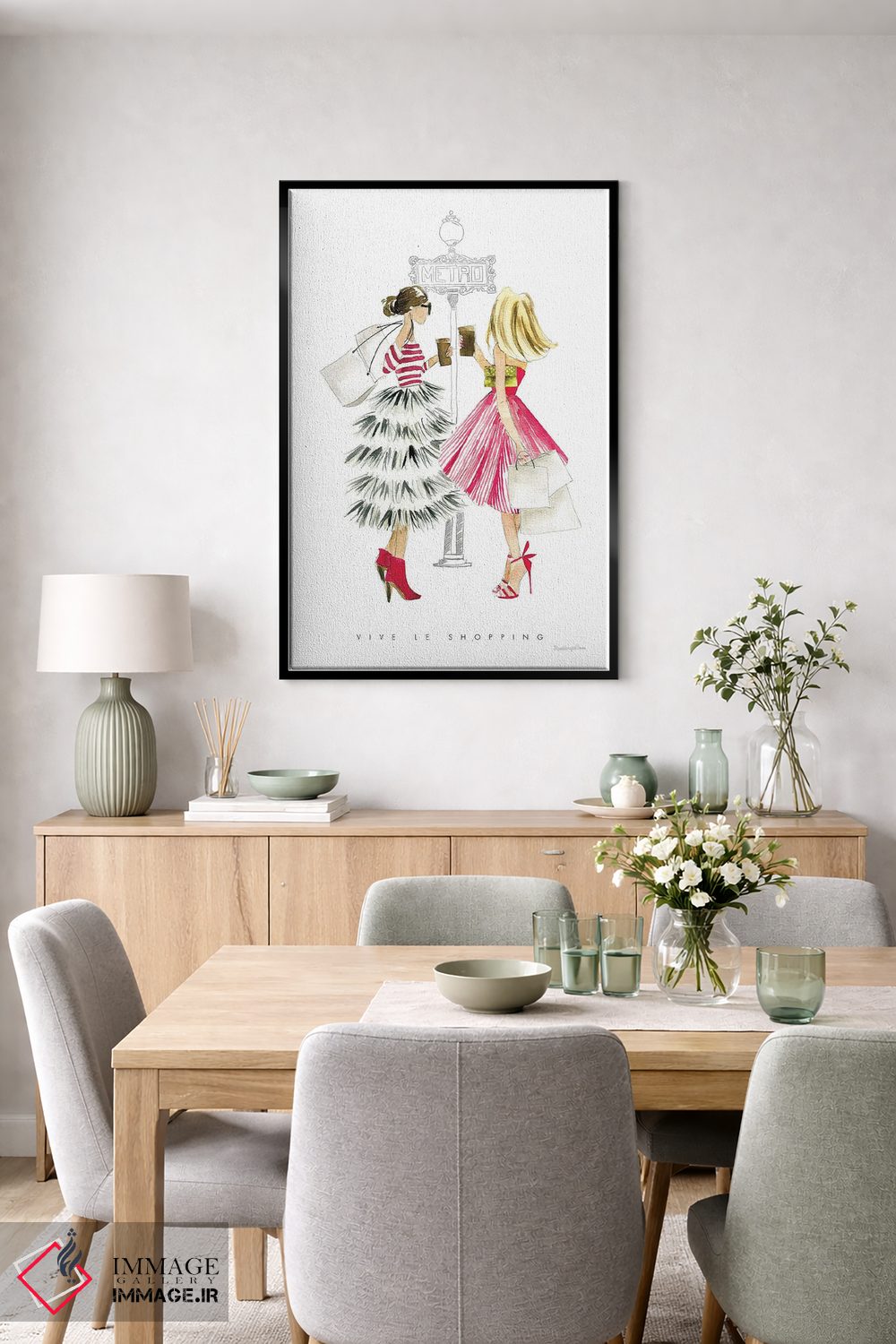 تابلو دکوراتیو "دوست های دختر پاریس II" اثر مرسدس لوپز چارو - D6B