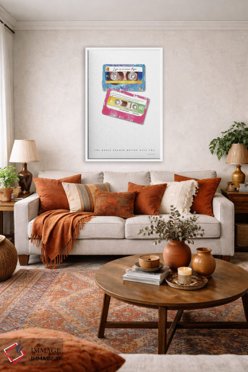 تابلو مینیمال "عشق میکستیپ" اثر مرسدس لوپز چارو - D3W