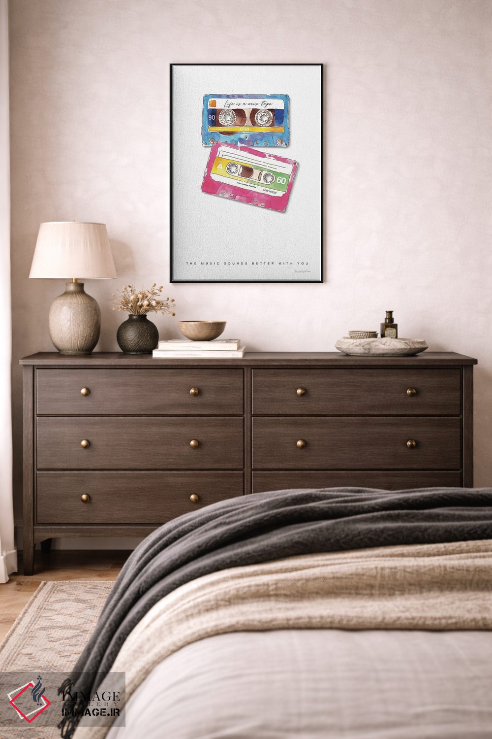 تابلو مینیمال "عشق میکستیپ" اثر مرسدس لوپز چارو - D5B