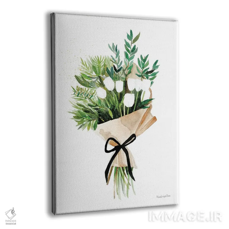 تابلو دکوراتیو "لاله های سفید" اثر مرسدس لوپز چارو - نمای پرسپکتیو محصول