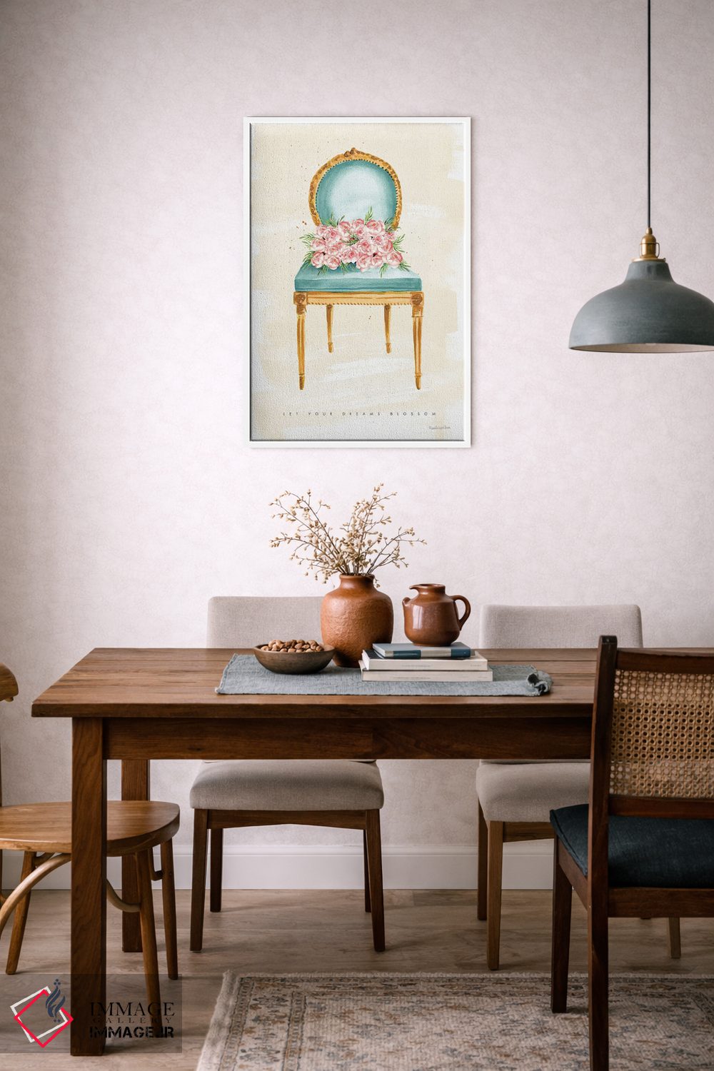 تابلو دکوراتیو "نشسته زیبا II" اثر مرسدس لوپز چارو - D6W