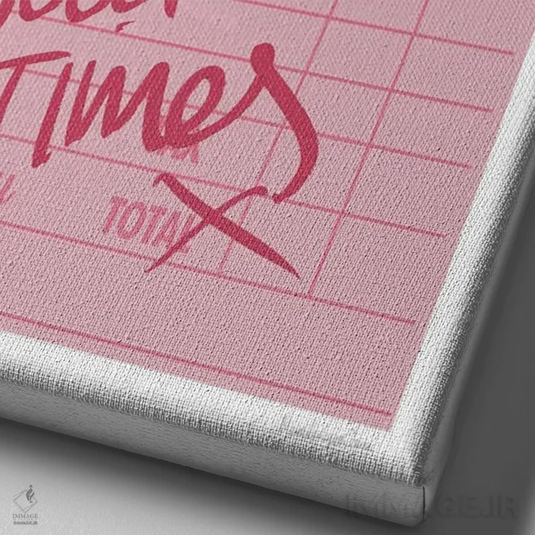 تابلو دکوراتیو "چک مهمان I" اثر مرسدس لوپز چارو - نمای نزدیک بافت بوم