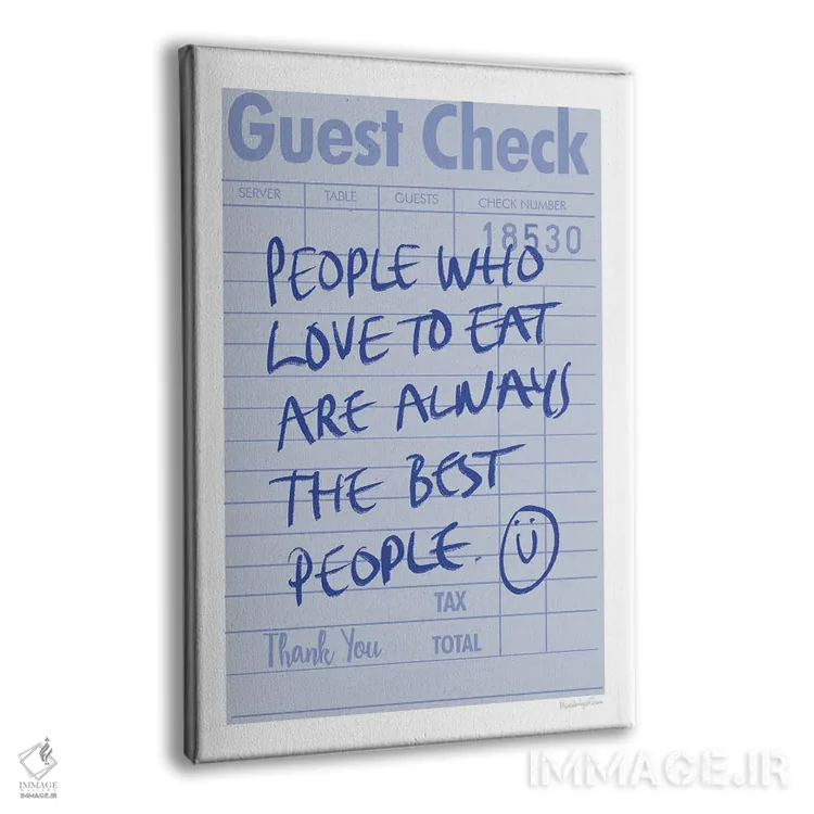 تابلو دکوراتیو "چک مهمان II" اثر مرسدس لوپز چارو - نمای پرسپکتیو محصول