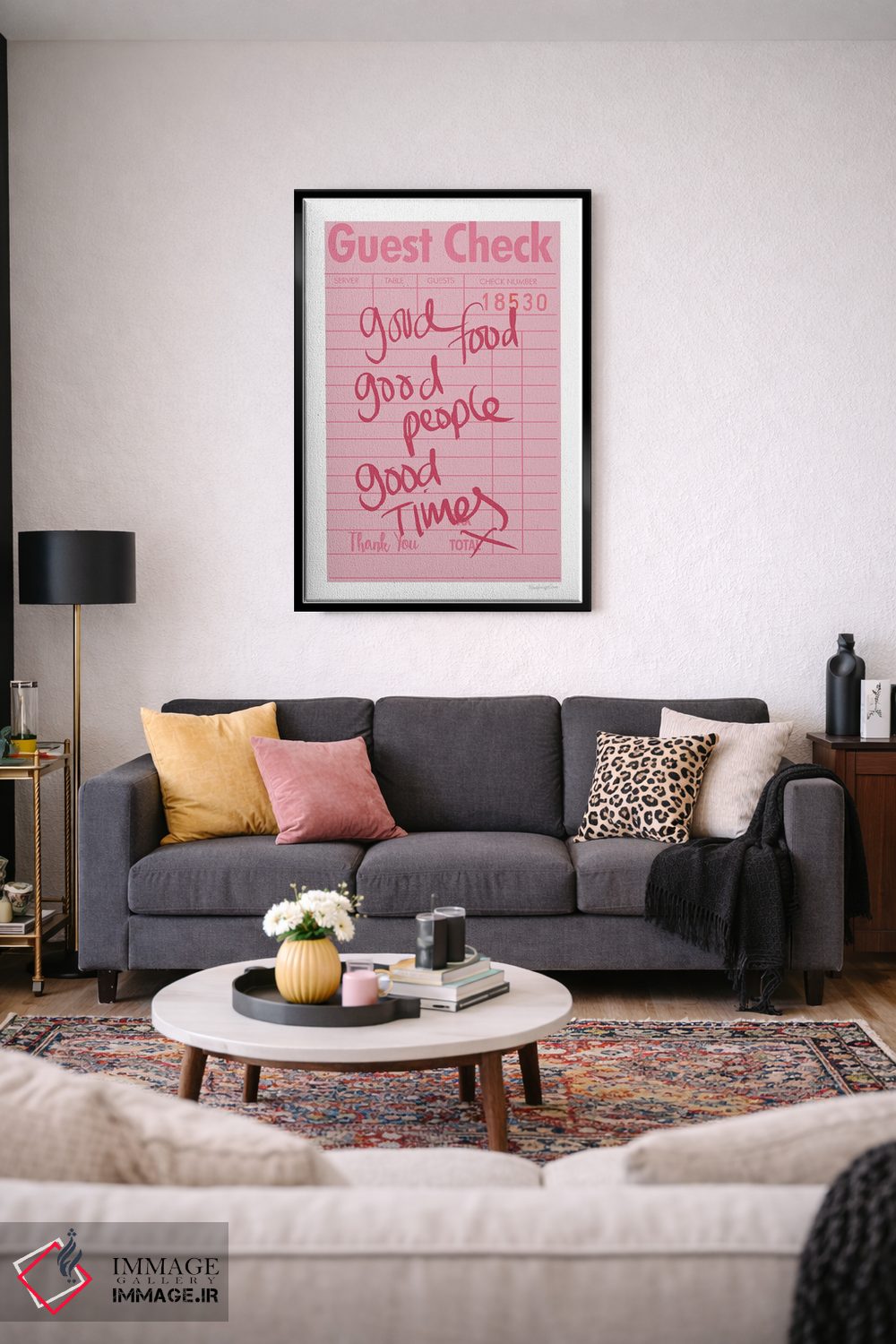 تابلو دکوراتیو "چک مهمان I" اثر مرسدس لوپز چارو - D3B