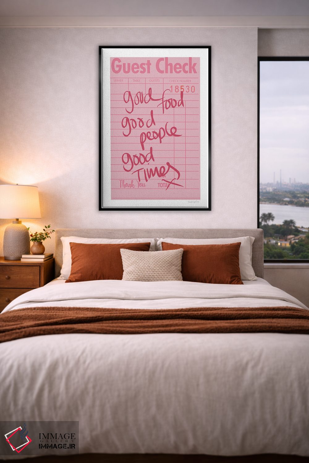 تابلو دکوراتیو "چک مهمان I" اثر مرسدس لوپز چارو - D4B