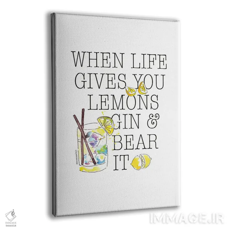 تابلو دکوراتیو "زندگی به تو لیمو می دهد" اثر مرسدس لوپز چارو - نمای پرسپکتیو محصول