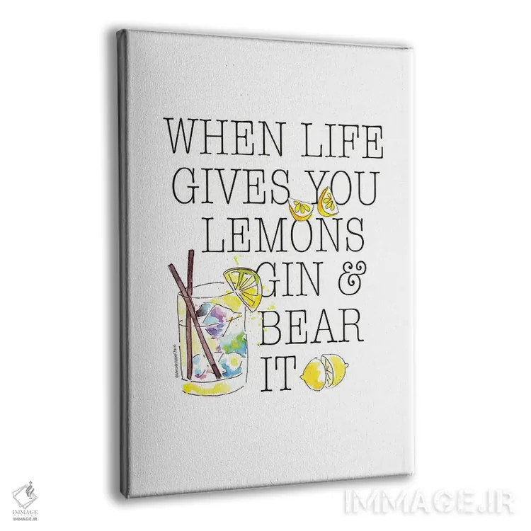 تابلو دکوراتیو "زندگی به تو لیمو می دهد" اثر مرسدس لوپز چارو - نمای پرسپکتیو محصول