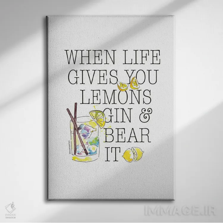 تابلو دکوراتیو "زندگی به تو لیمو می دهد" اثر مرسدس لوپز چارو - نمای روبهرو روی دیوار