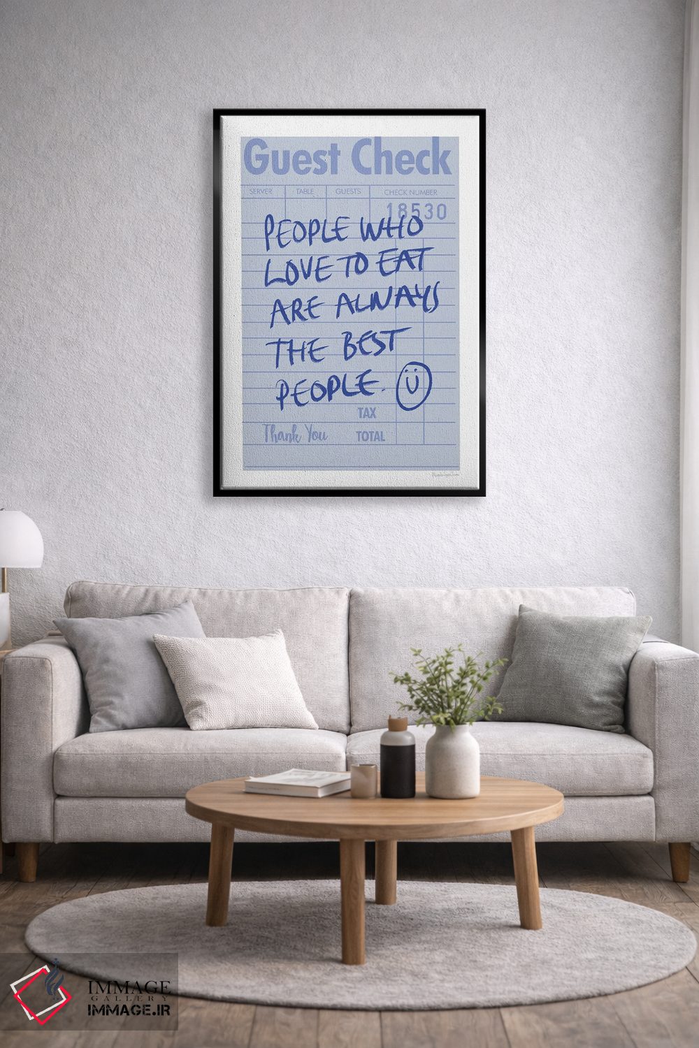 تابلو دکوراتیو "چک مهمان II" اثر مرسدس لوپز چارو - D3B