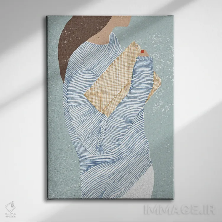 تابلو دکوراتیو "راه راه I" اثر مرسدس لوپز چارو - نمای روبهرو روی دیوار