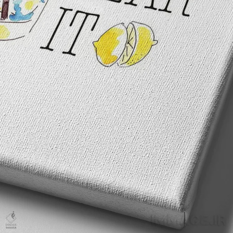 تابلو دکوراتیو "زندگی به تو لیمو می دهد" اثر مرسدس لوپز چارو - نمای نزدیک بافت بوم