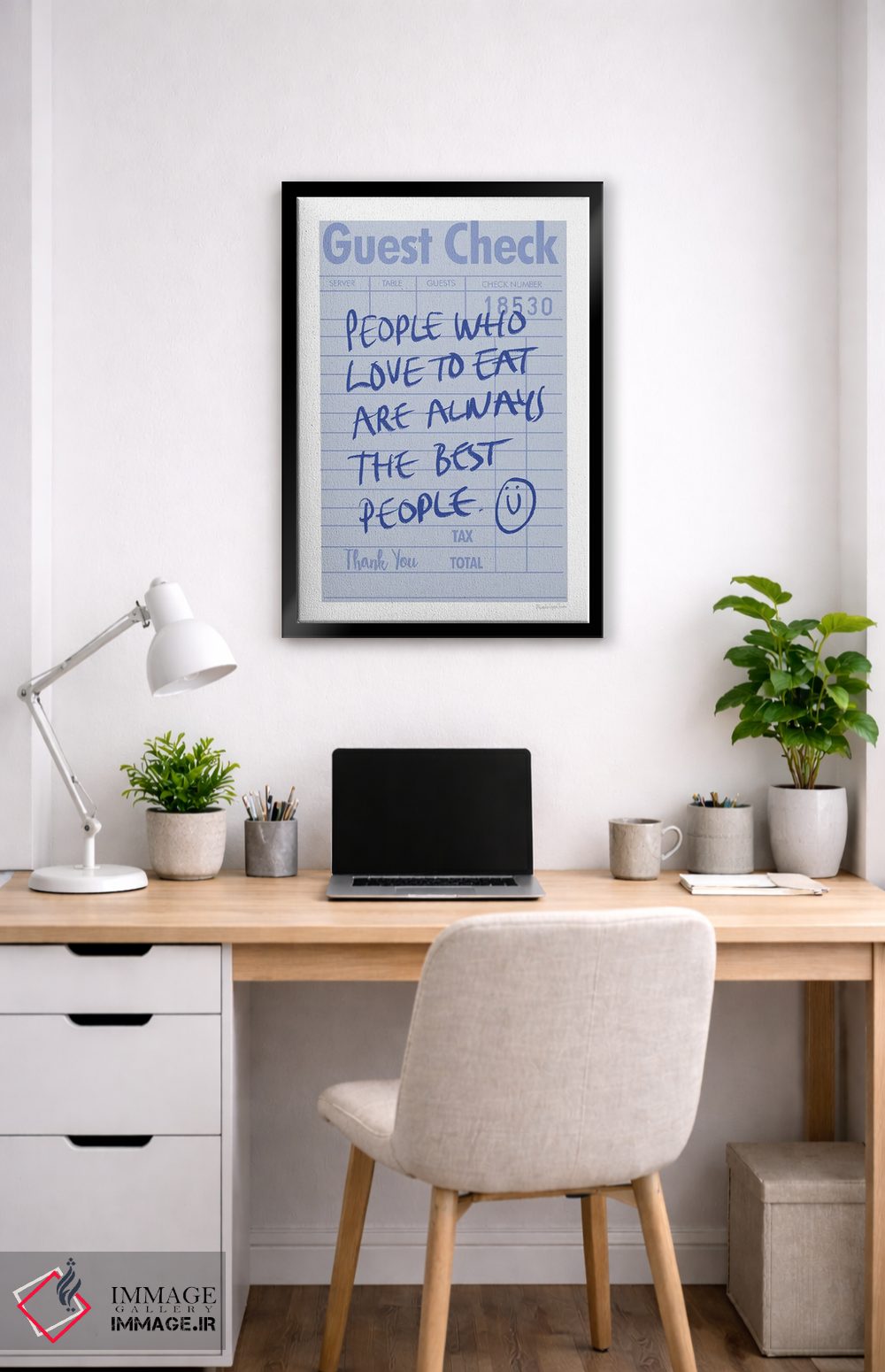 تابلو دکوراتیو "چک مهمان II" اثر مرسدس لوپز چارو - D4B