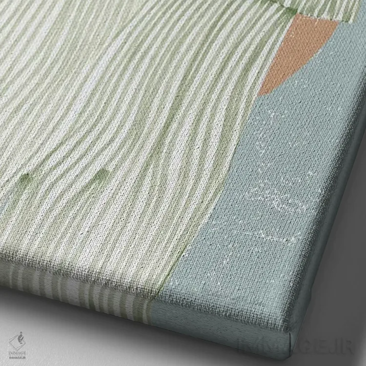 تابلو دکوراتیو "راه راه II" اثر مرسدس لوپز چارو - نمای نزدیک بافت بوم