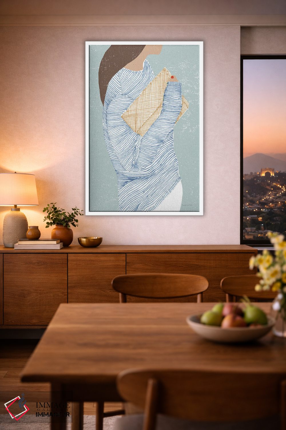 تابلو دکوراتیو "راه راه I" اثر مرسدس لوپز چارو - D2W