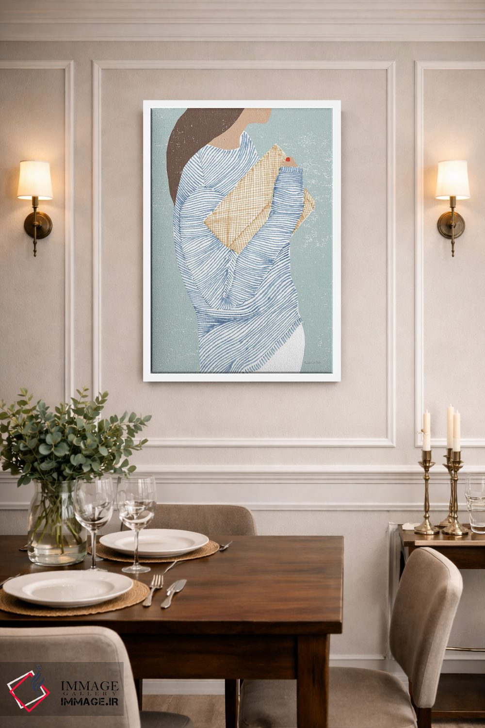 تابلو دکوراتیو "راه راه I" اثر مرسدس لوپز چارو - D1W