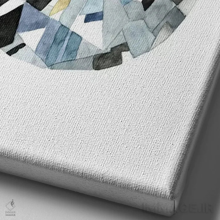 تابلو مینیمال "الماس گلابی" اثر مرسدس لوپز چارو - نمای نزدیک بافت بوم