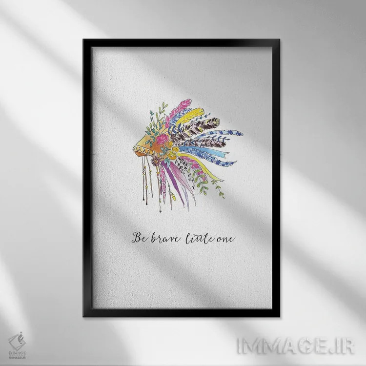 تابلو دکوراتیو "شجاع باش" اثر مرسدس لوپز چارو - نمای قابدار مشکی