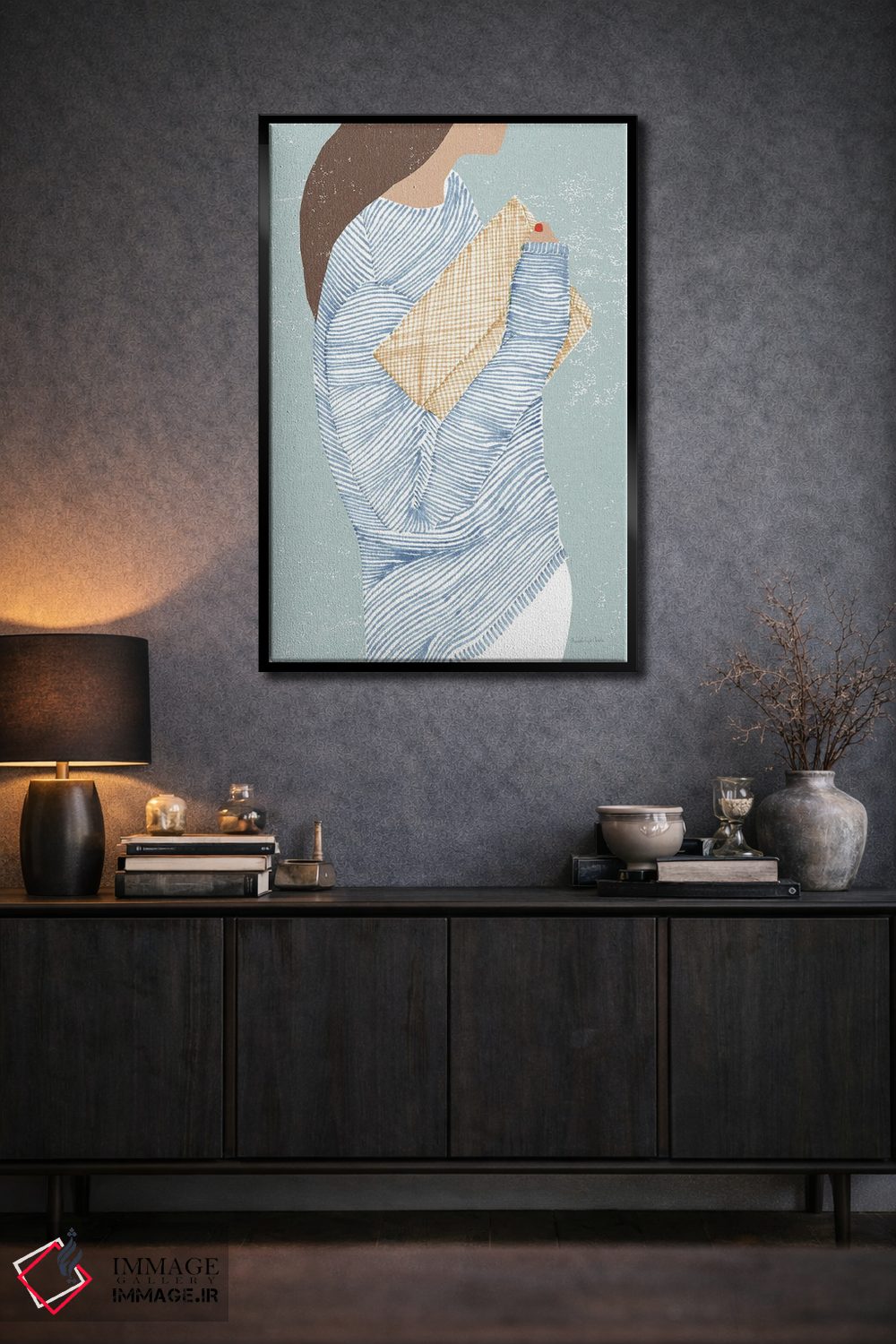 تابلو دکوراتیو "راه راه I" اثر مرسدس لوپز چارو - D3B