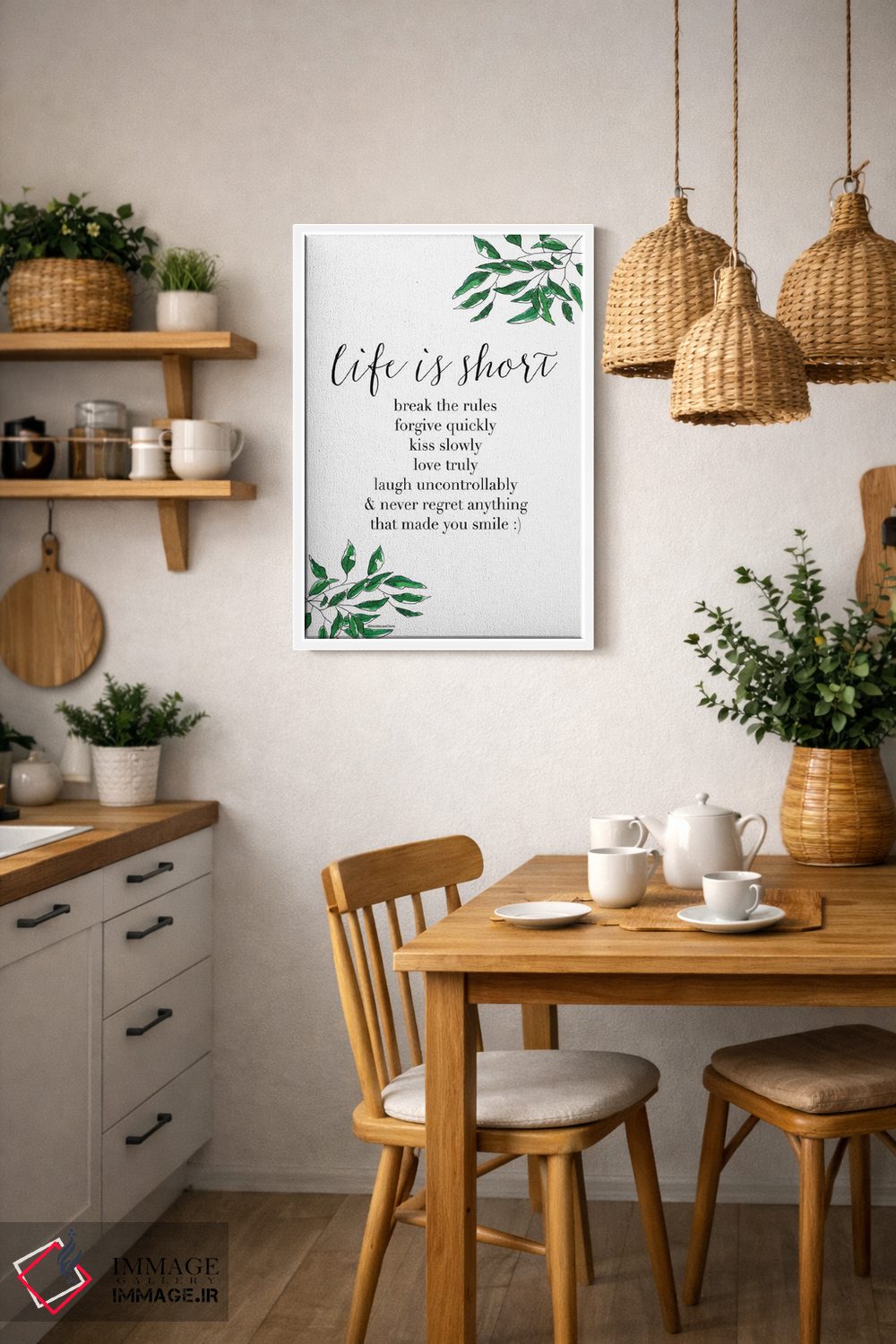 تابلو دکوراتیو "زندگی کوتاه است" اثر مرسدس لوپز چارو - D3W