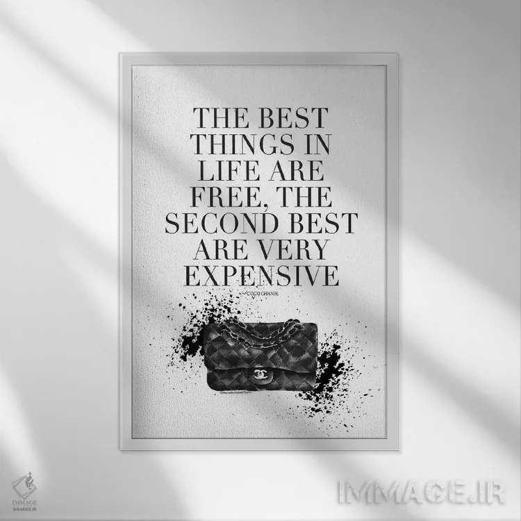 تابلو دکوراتیو "بهترین چیزها کوکو" اثر مرسدس لوپز چارو - نمای قابدار سفید