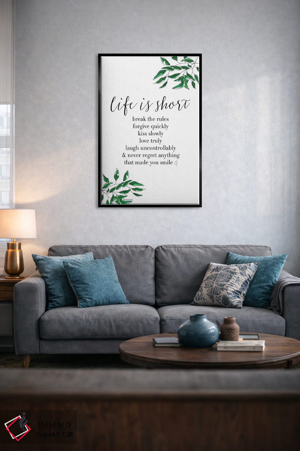 تابلو دکوراتیو "زندگی کوتاه است" اثر مرسدس لوپز چارو - D5B
