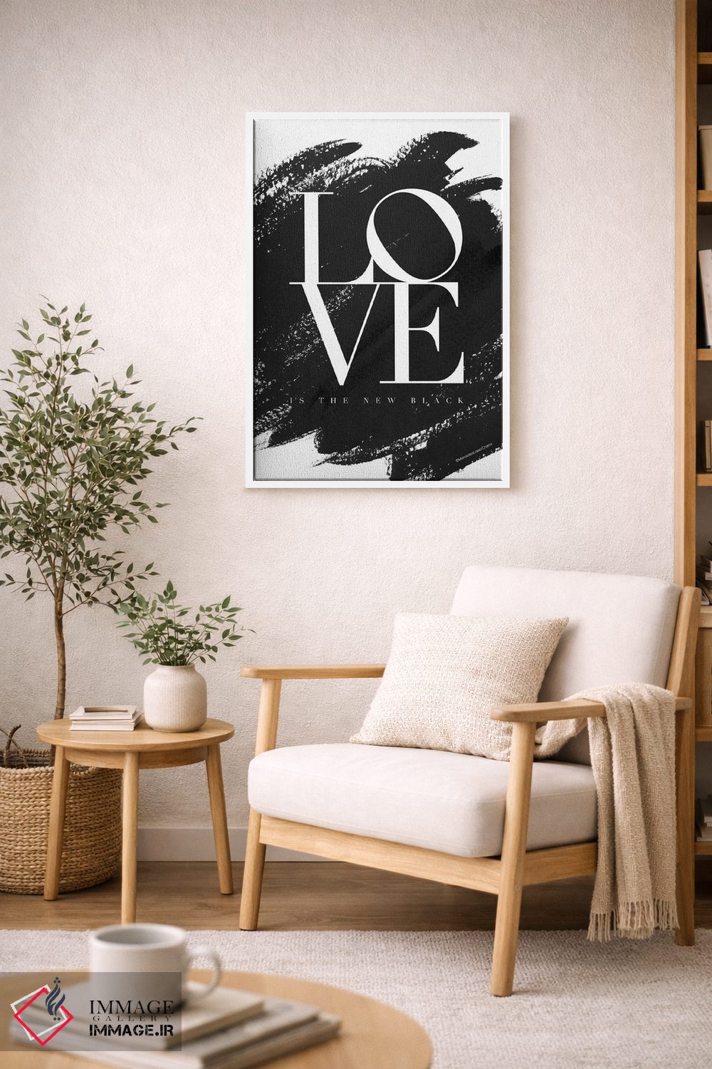 تابلو دکوراتیو "عشق رنگ جدید است" اثر مرسدس لوپز چارو - D4W