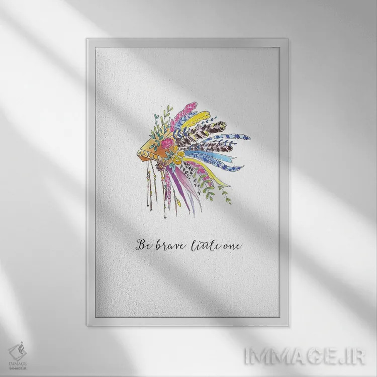 تابلو دکوراتیو "شجاع باش" اثر مرسدس لوپز چارو - نمای قابدار سفید
