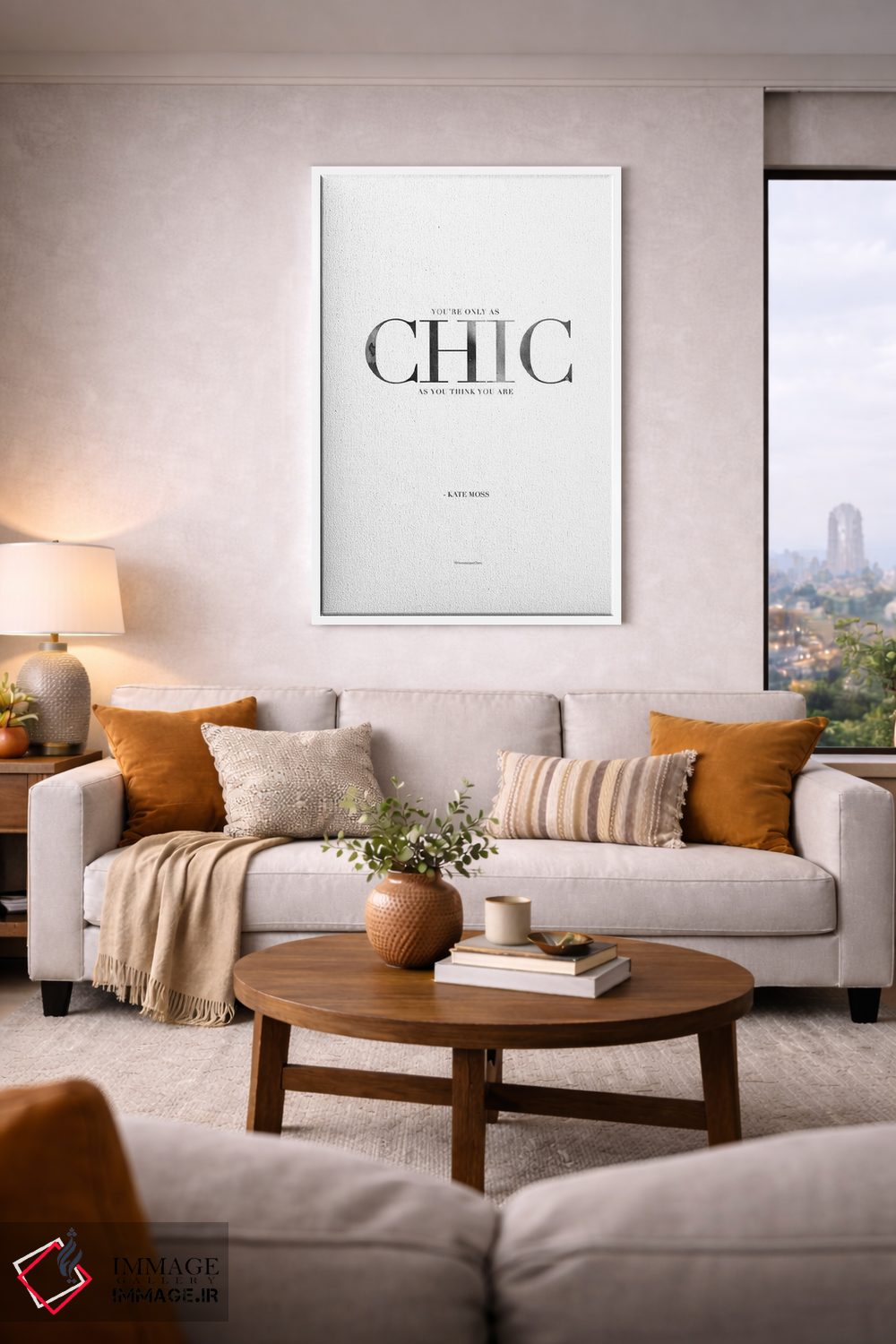 تابلو مینیمال "فقط به اندازه شیک" اثر مرسدس لوپز چارو - D5W