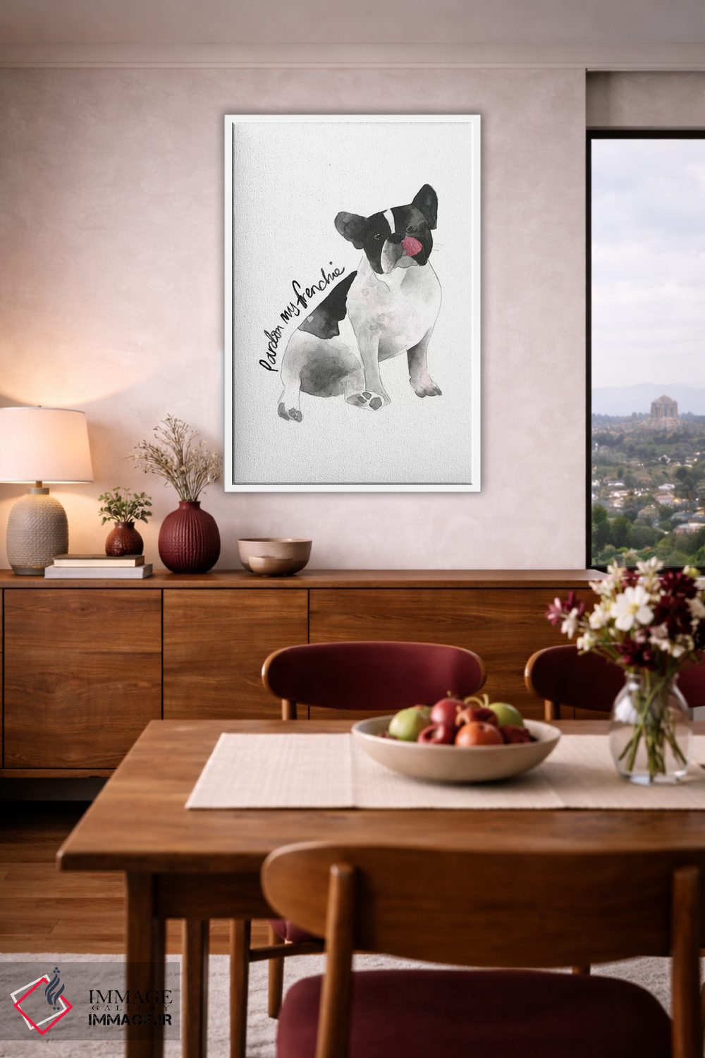 تابلو دکوراتیو "سگ فرانسوی" اثر مرسدس لوپز چارو - D3W