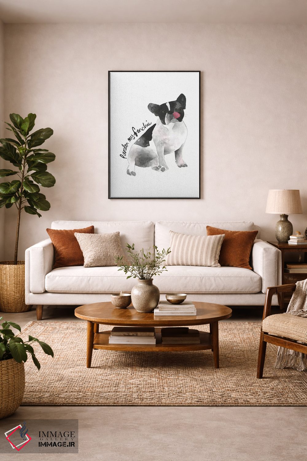 تابلو دکوراتیو "سگ فرانسوی" اثر مرسدس لوپز چارو - D5B