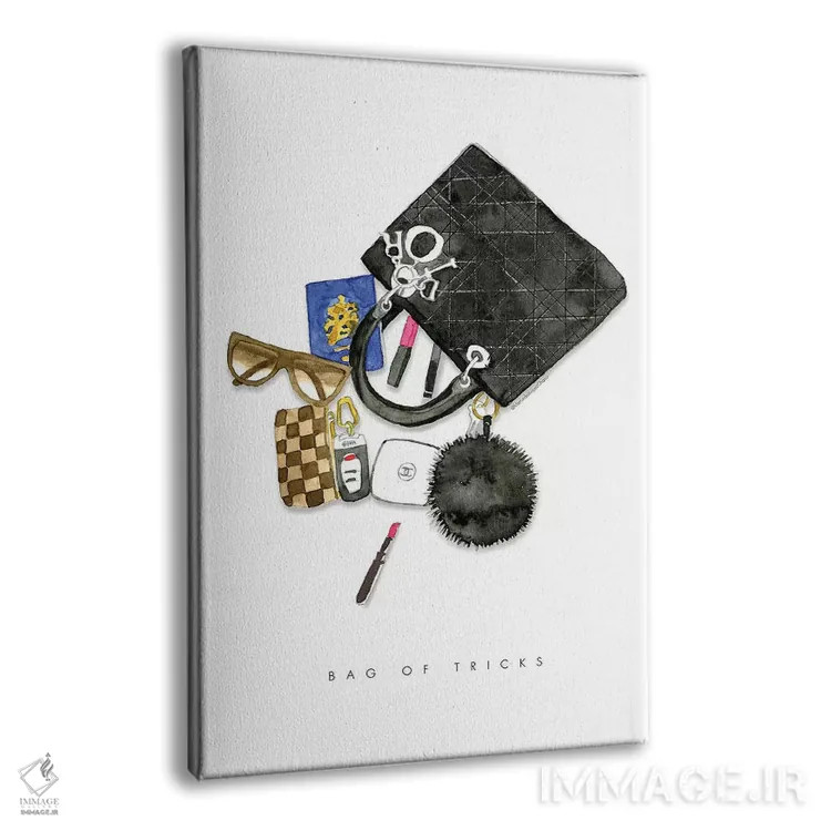 تابلو دکوراتیو "کیسه ای از حقه ها" اثر مرسدس لوپز چارو - نمای پرسپکتیو محصول