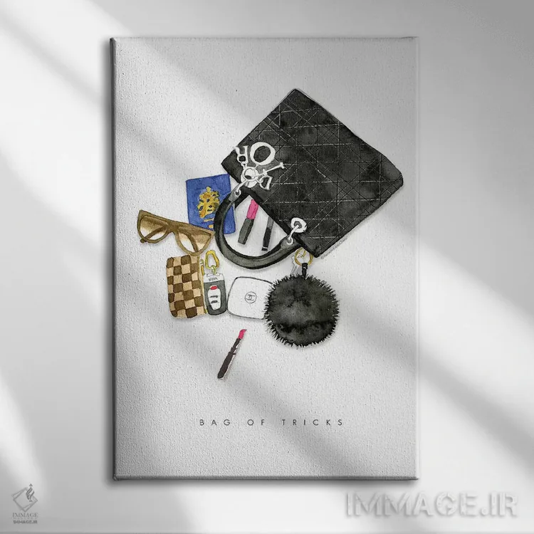 تابلو دکوراتیو "کیسه ای از حقه ها" اثر مرسدس لوپز چارو - نمای روبهرو روی دیوار